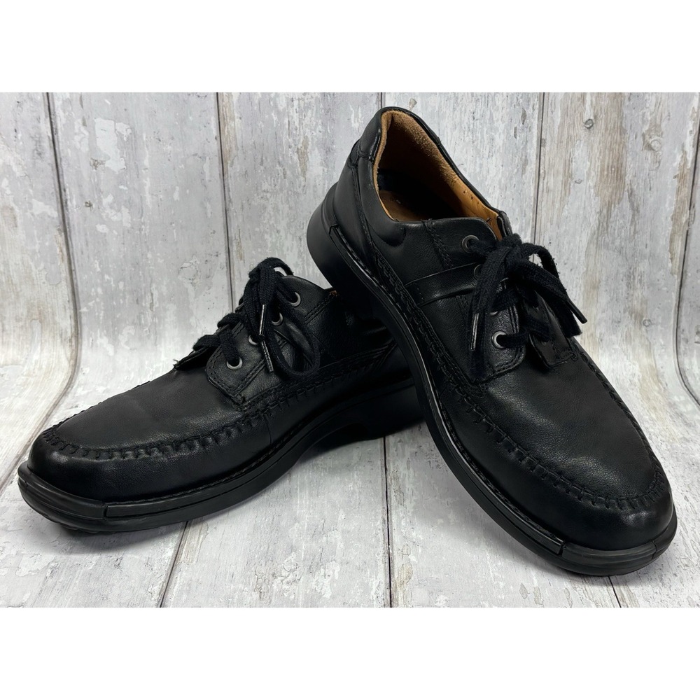 ECCO Men's Black Leather Oxford Lace Up Comfort Shoes EU 45 US 11-11.5